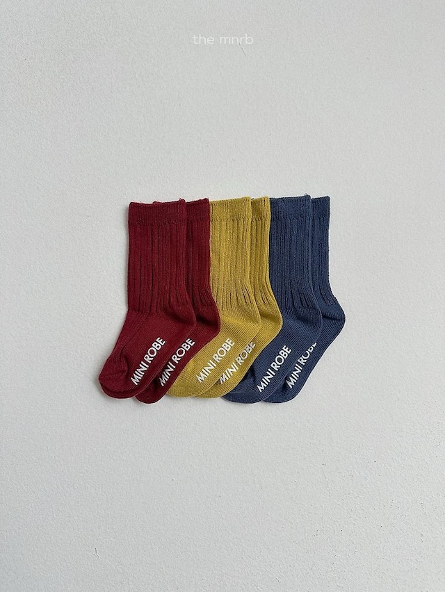 【取寄】minirobe|cotton rib socks|コットンリブソックス|XS-M|10m-4y|26 autumn