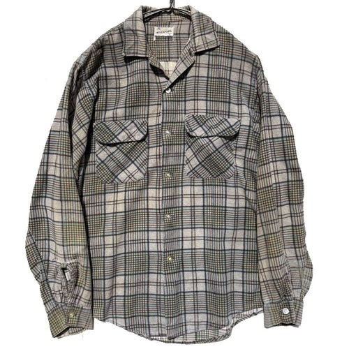 [KOLESPORT] Vintage Printed Flannel Shirt [1960s-] Vintage Cotton Nel Shirt