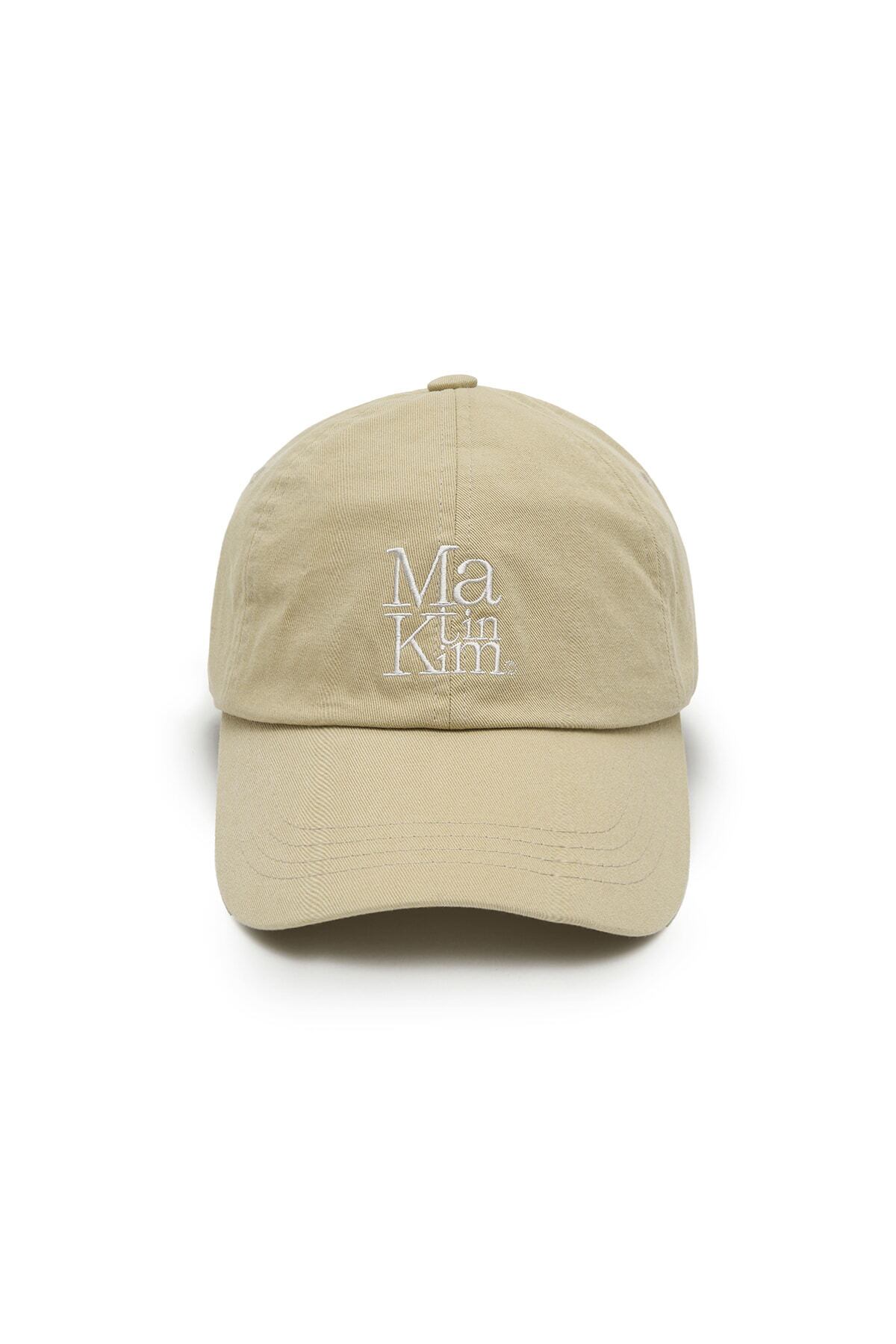 Matin Kim] MATIN BLOCK LOGO BALL CAP IN BEIGE 正規品 韓国ブランド