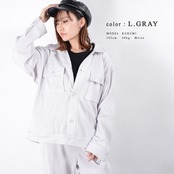 \SALE/◆プリーツ ビッグCPOジャケット◆ng-83121