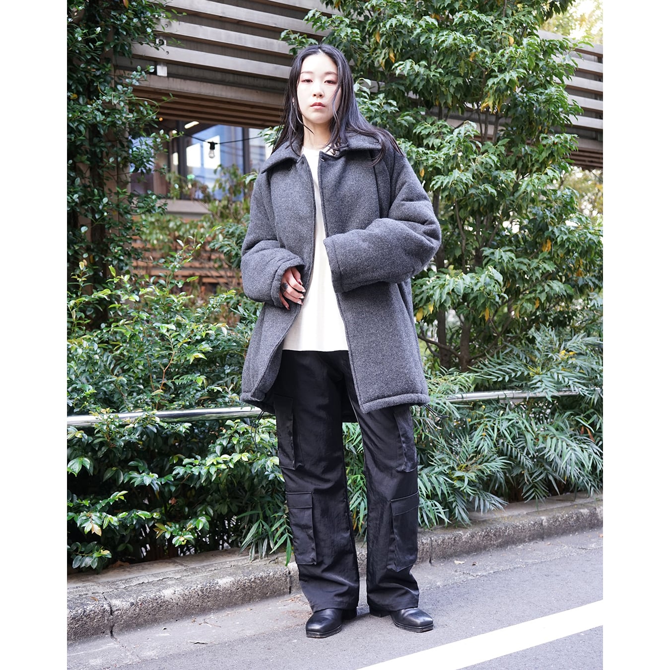 Blanc YM] (ブランワイエム) BL-24A-CPC Cashmere Padded Coat