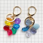 特盛り♡くすみカラフルドロップキーホルダー チャーム バッグチャーム