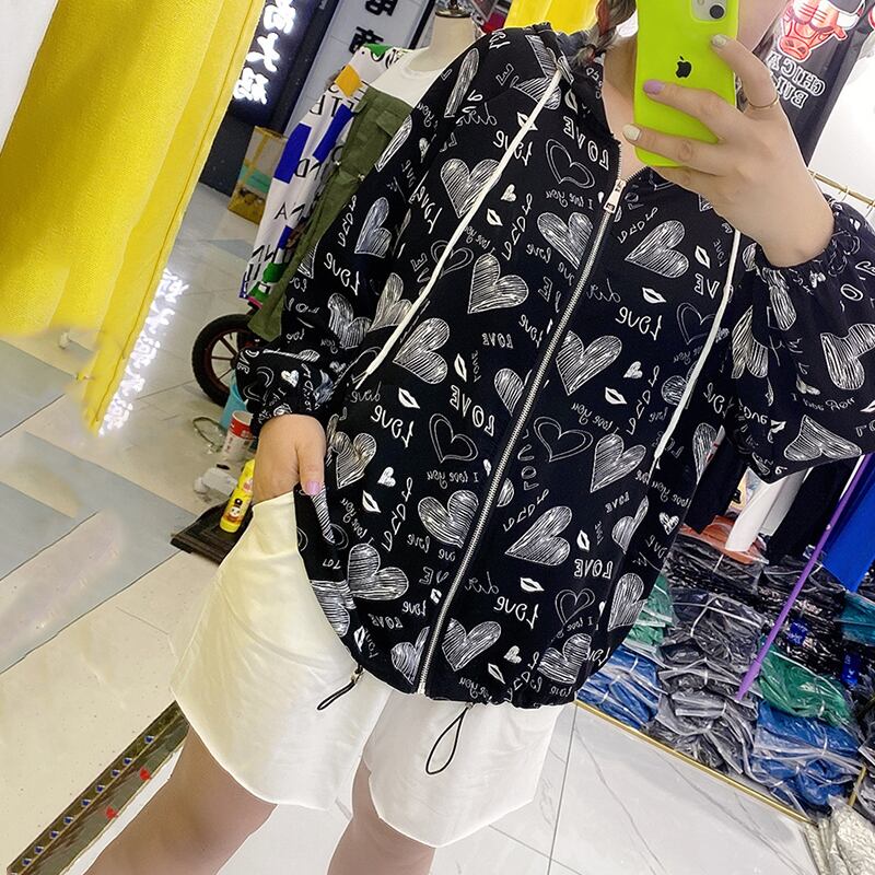 サマードレス スタイルジッパーフードセーター ルーズTシャツ ロング 夏物 ミックスインファッション99660469747