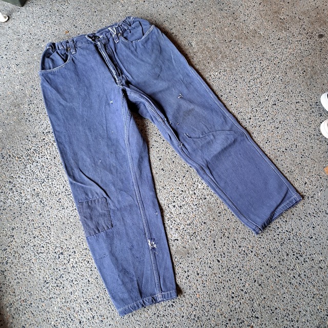 "hard work" フランス製 デニムワークパンツ used [401065]