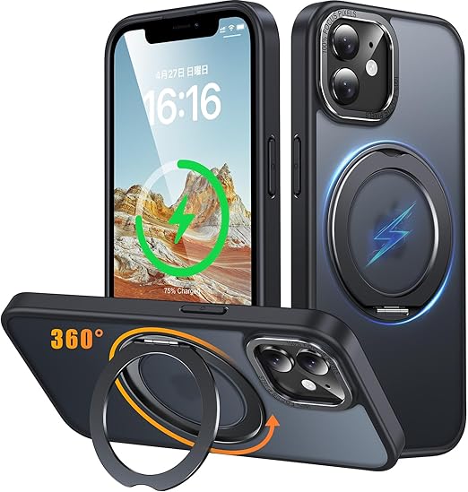 iPhone 12 / iPhone 12 Pro 用 ケース Magsafe対応 ワイヤレス充電 360