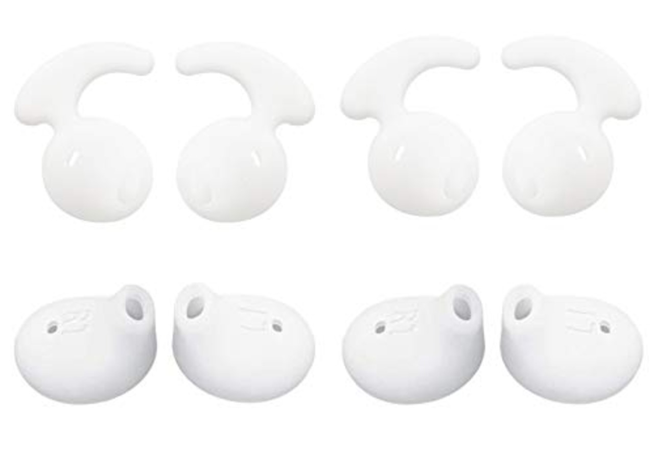 A-Focus イヤーピース SONY WI-SP500 対応 フィット感向上 装着感向上 フック型2ペア ＋ 軽型2ペア WI-SP500イヤホンカバー WI-SP500 イヤーチップ4ペアセット ホワイト S7W4