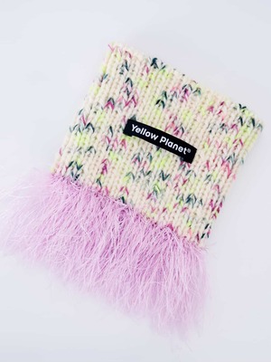 Fringe Knit Snood Lavender