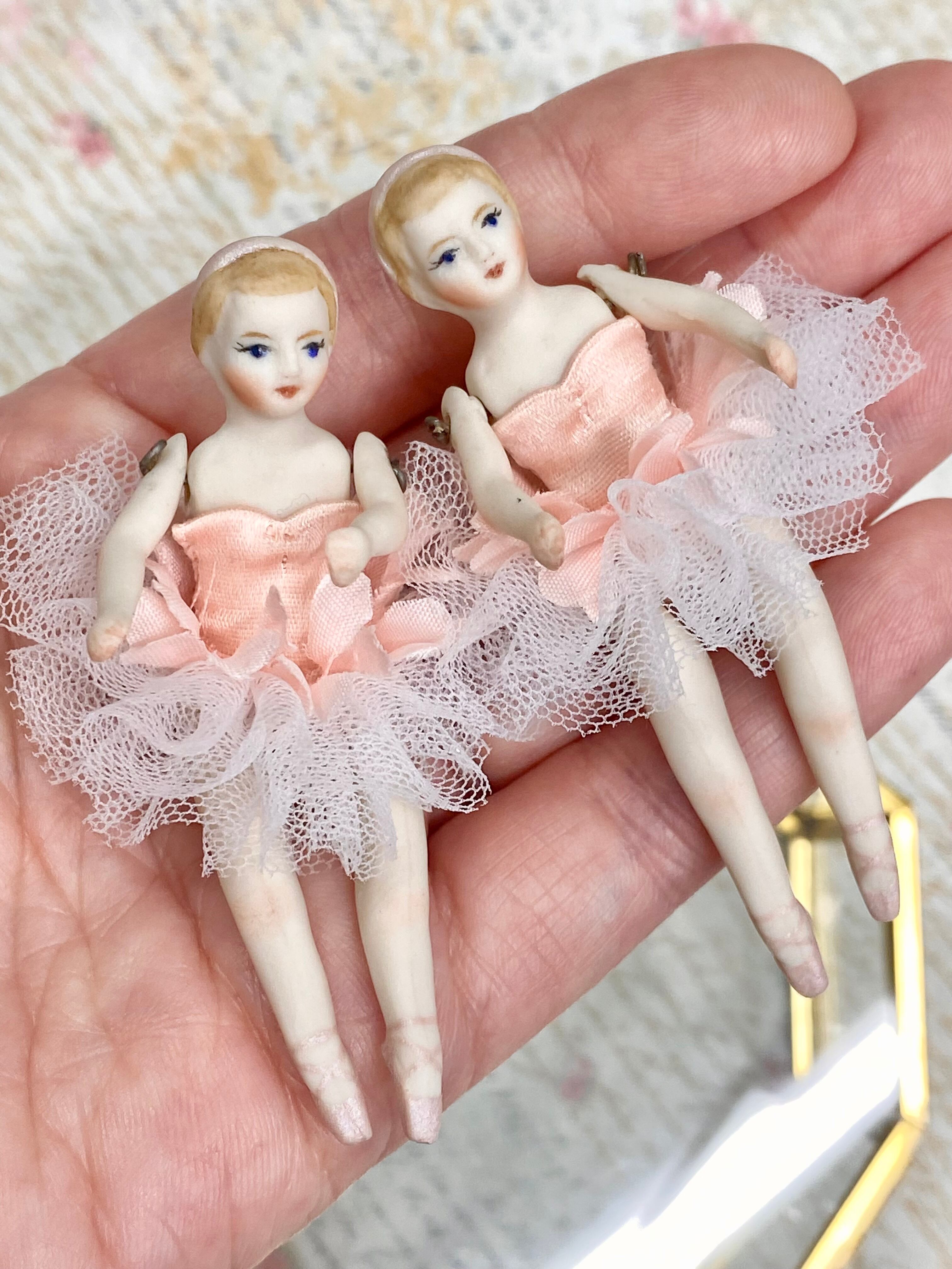 ビスクドール バレリーナ人形 完成ドール】ミニチュアビスクドール/ 小さなバレリーナ / 7.5cm