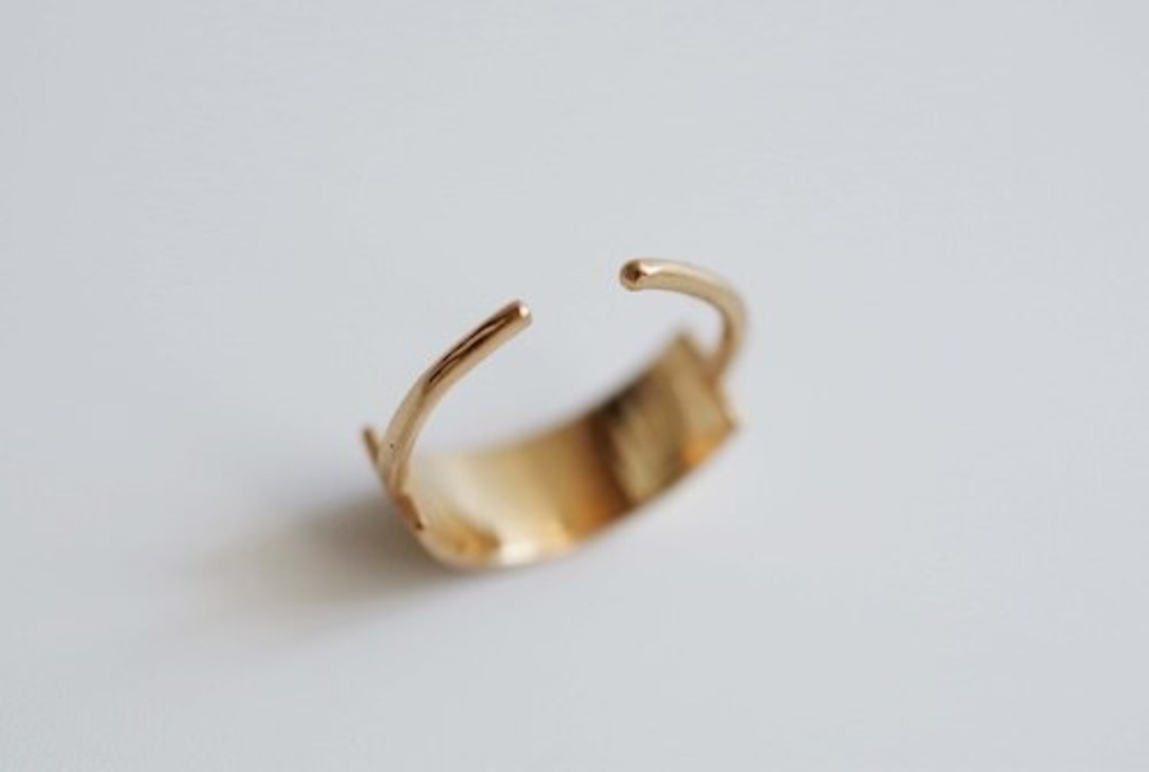 new Logo “CO” G - Ear Cuff / Ring ：Gold｜イヤカフ兼リング／SV925＋本金メッキ／厚み・強度アップ