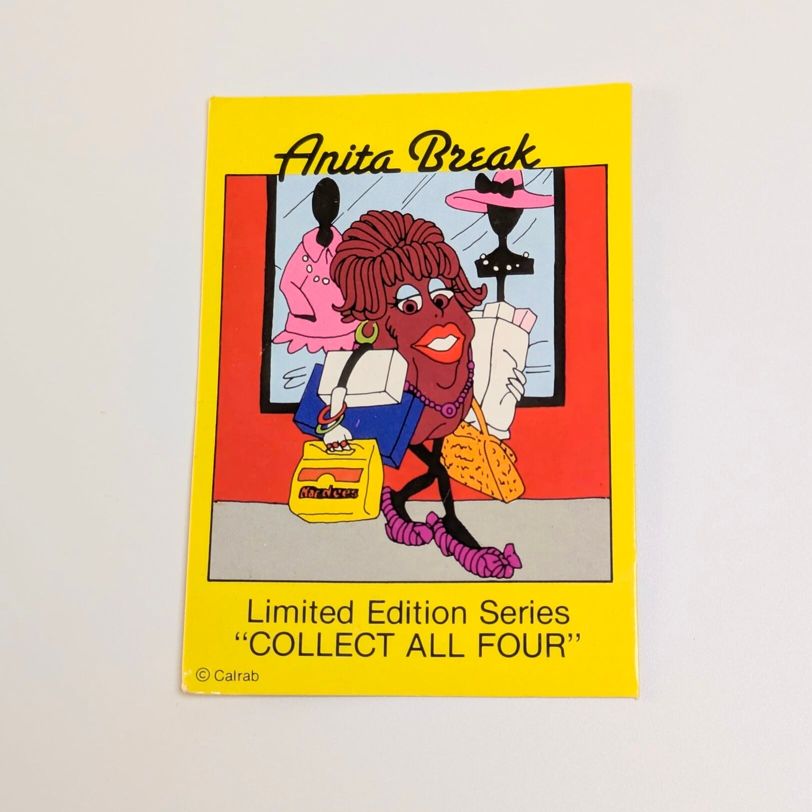 ☆ VINTAGE 1991 ☆ 【California Raisins（カリフォルニアレーズン）】『 Anita Break ( アニータ・ブレイク ) / Hardee's / CARD有り 』 ハーディーズミールトイシリーズ / PVC フィギュア ビンテージトイ 〚アメリカン雑貨 アメトイ〛