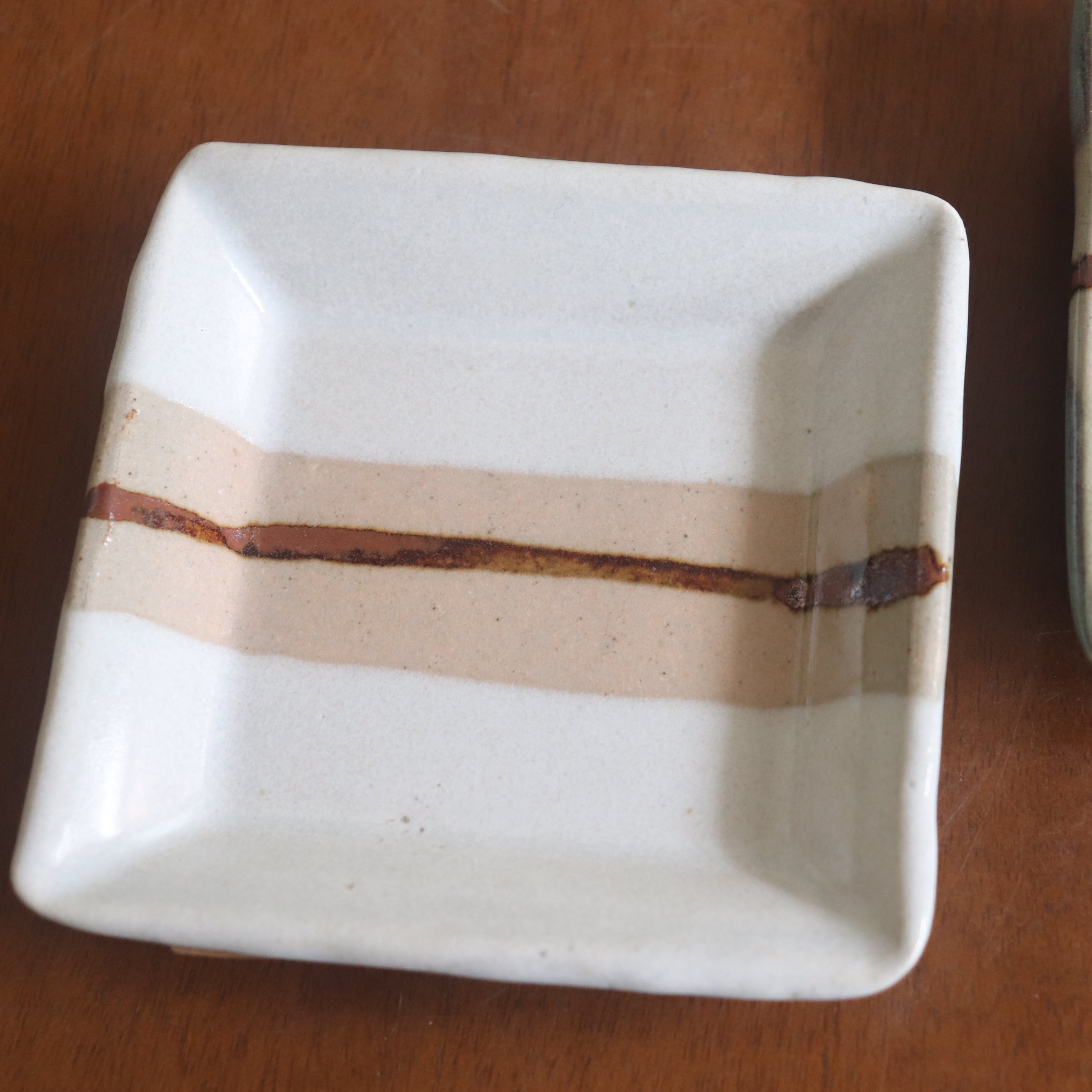益子焼 健一窯 四角皿 Mashiko-yaki Square plate #157 | 和食器のお店