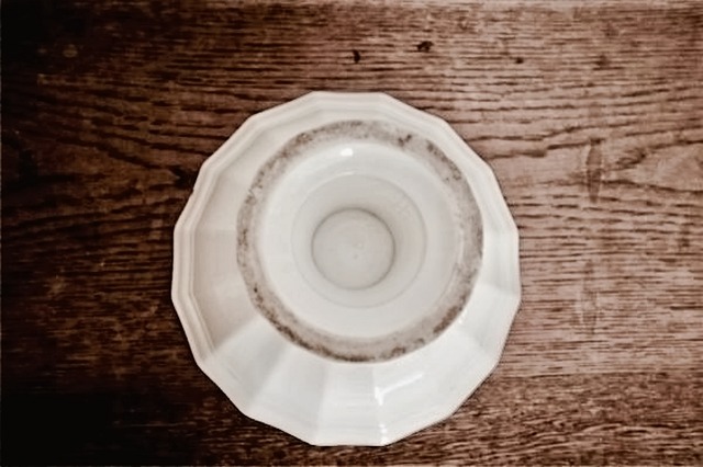 1900s フランス 25c 白の堆積と大きなコンポティエ アンティーク