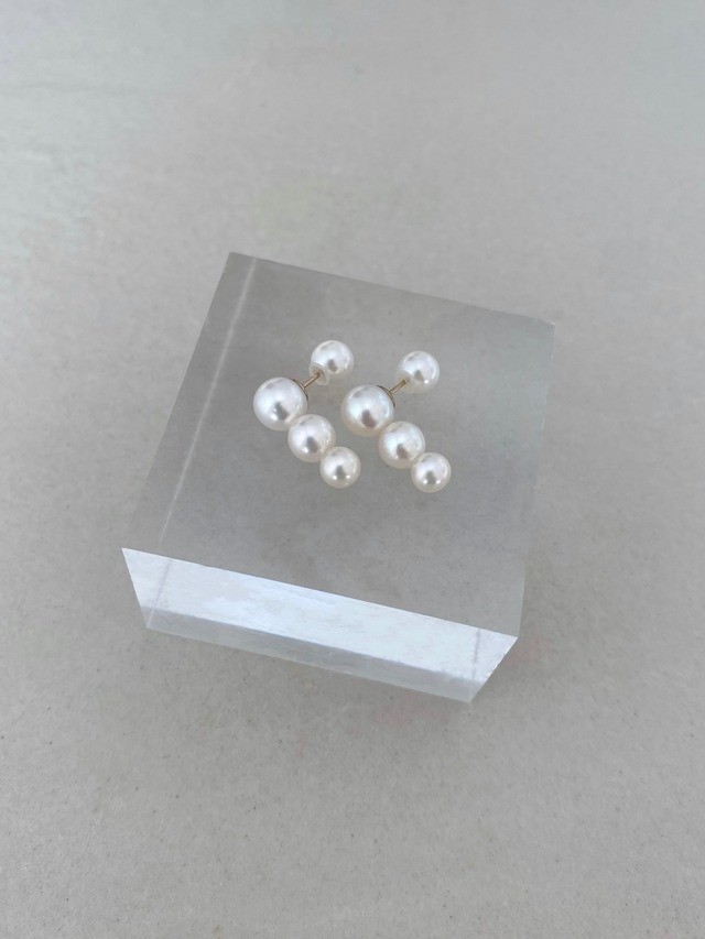 mini line bubble earrings