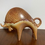 イタリア製 Bertoncello ceramic ビンテージ 陶器製 牛の置物