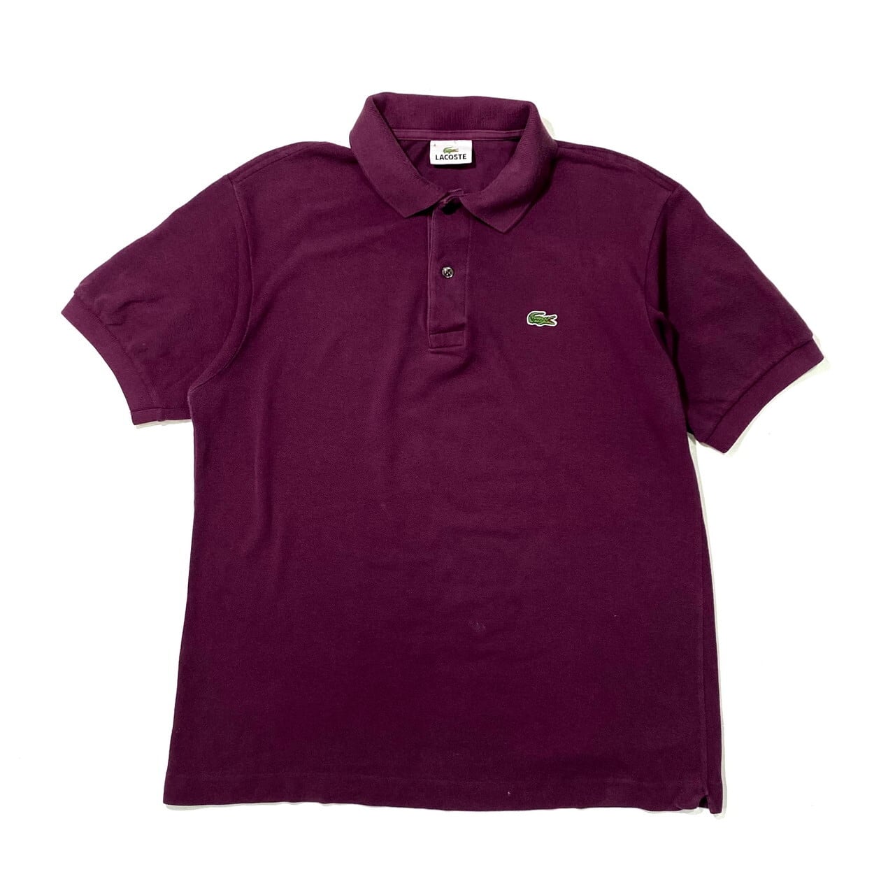 LACOSTE ラコステ ポロシャツ サイズ4 メンズM えんじ色 古着 