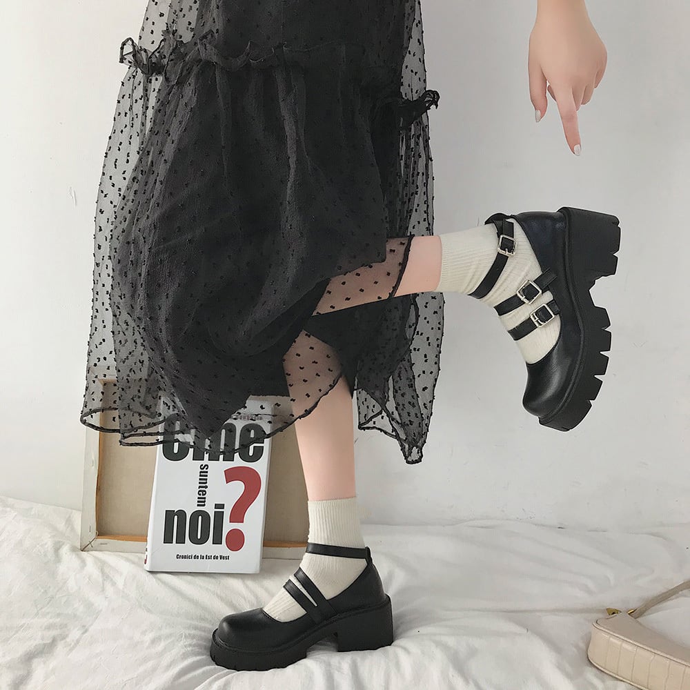 お嬢様風 ローファー 厚底 レディース 姫系 歩きやすい 痛くない 太いヒール きれいめ かわいい 大人可愛い ゴシック ドレスシューズ Ritz Chic レディースファッション通販