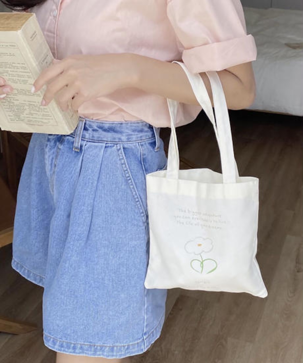 《即納商品》〈mood for a day × ggotgill〉mini tote bag