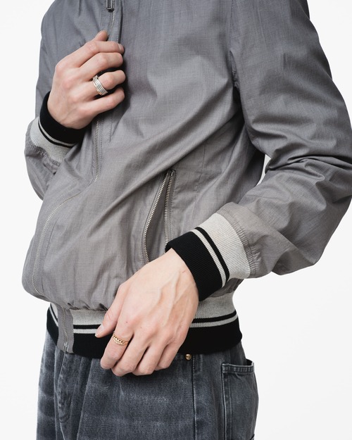 [2010ss] "Dior" Mesh-Lined Flight Jacket (Designed by  Kris Van Assche）