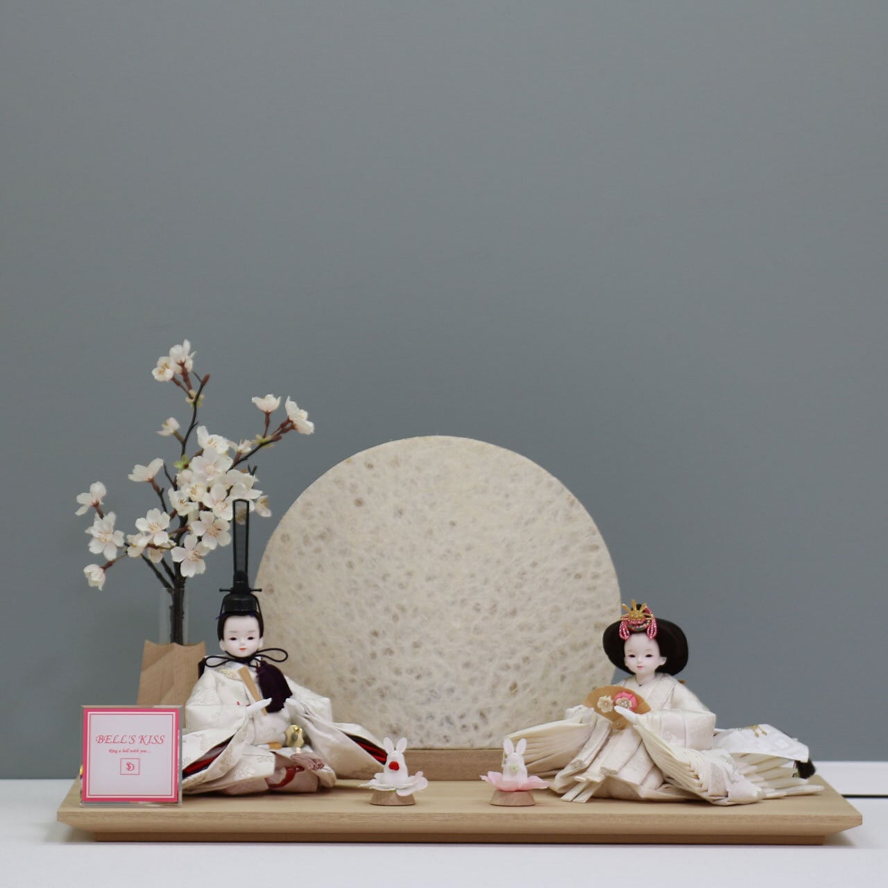 ピーカブーひな人形 ベルズキッスシリーズ 親王飾り 【ミルク