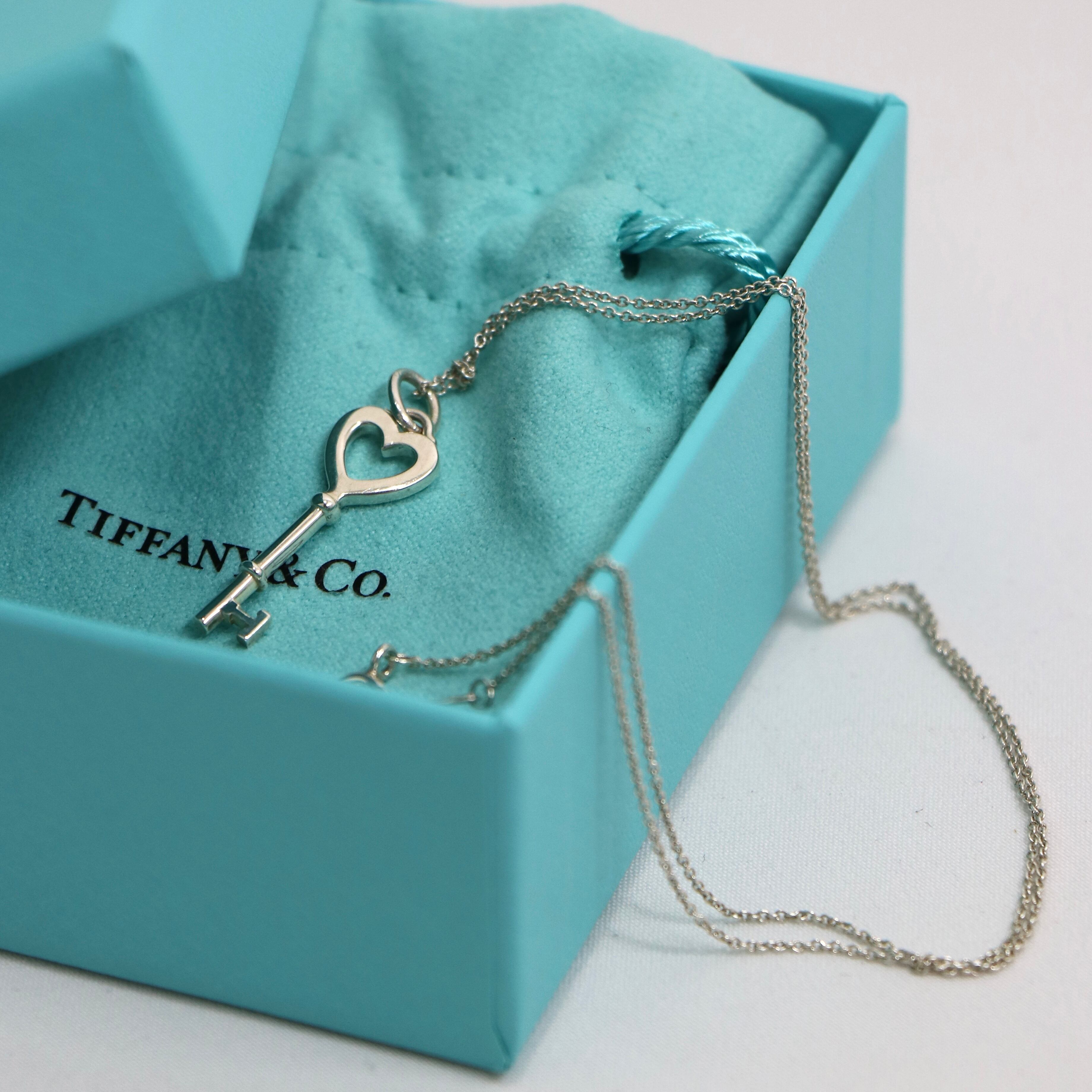 Tiffany フィリグリーハートキーネックレス なめし