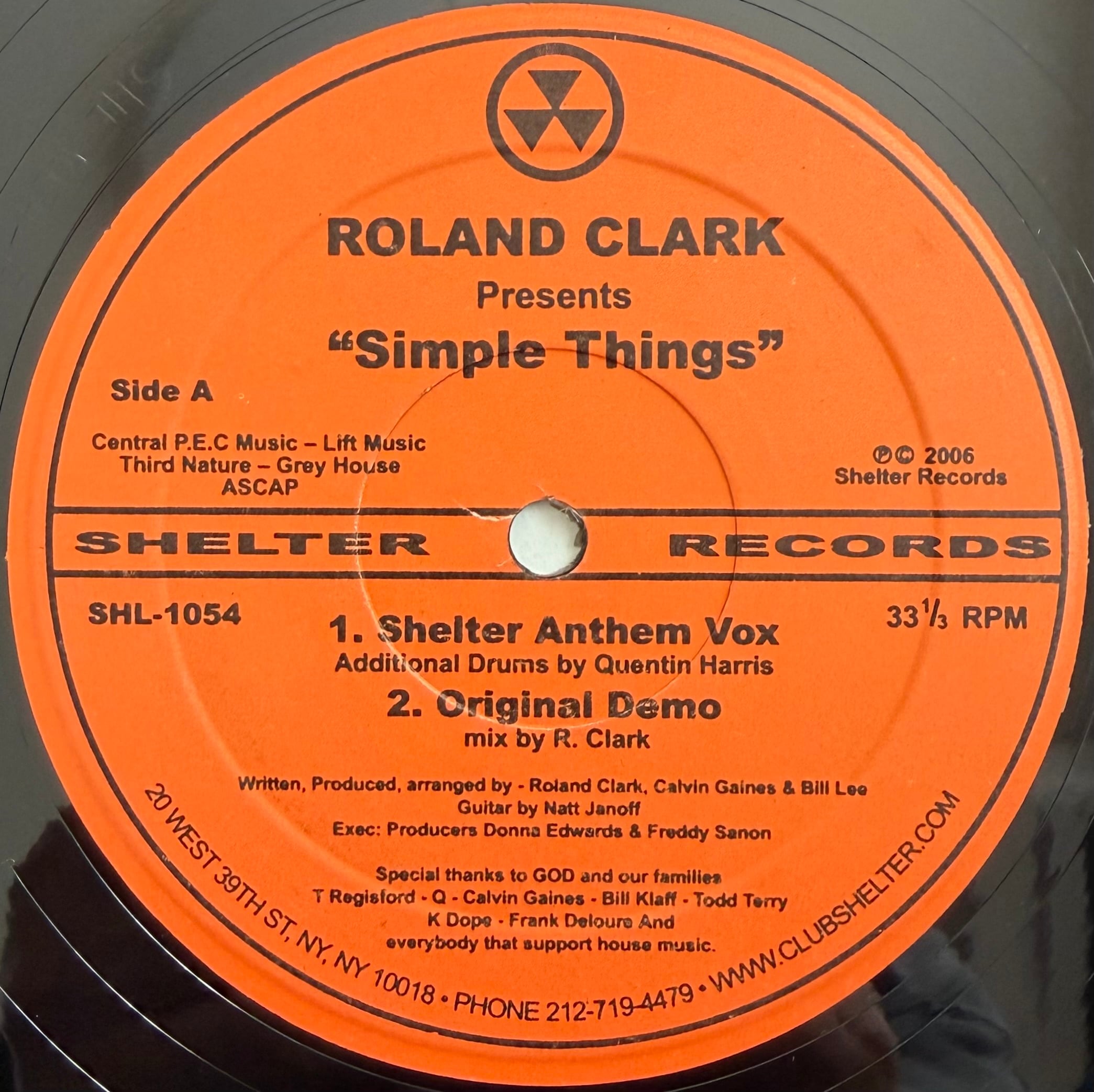 2006] Roland Clark – Simple Things [Shelter Records] | ビークル