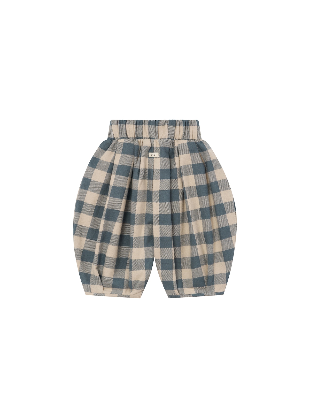 ORGANIC ZOO Fog Blue Gingham Lodge Pants