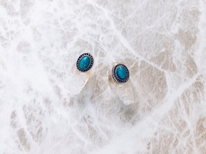 crystal turquoise concho pierce