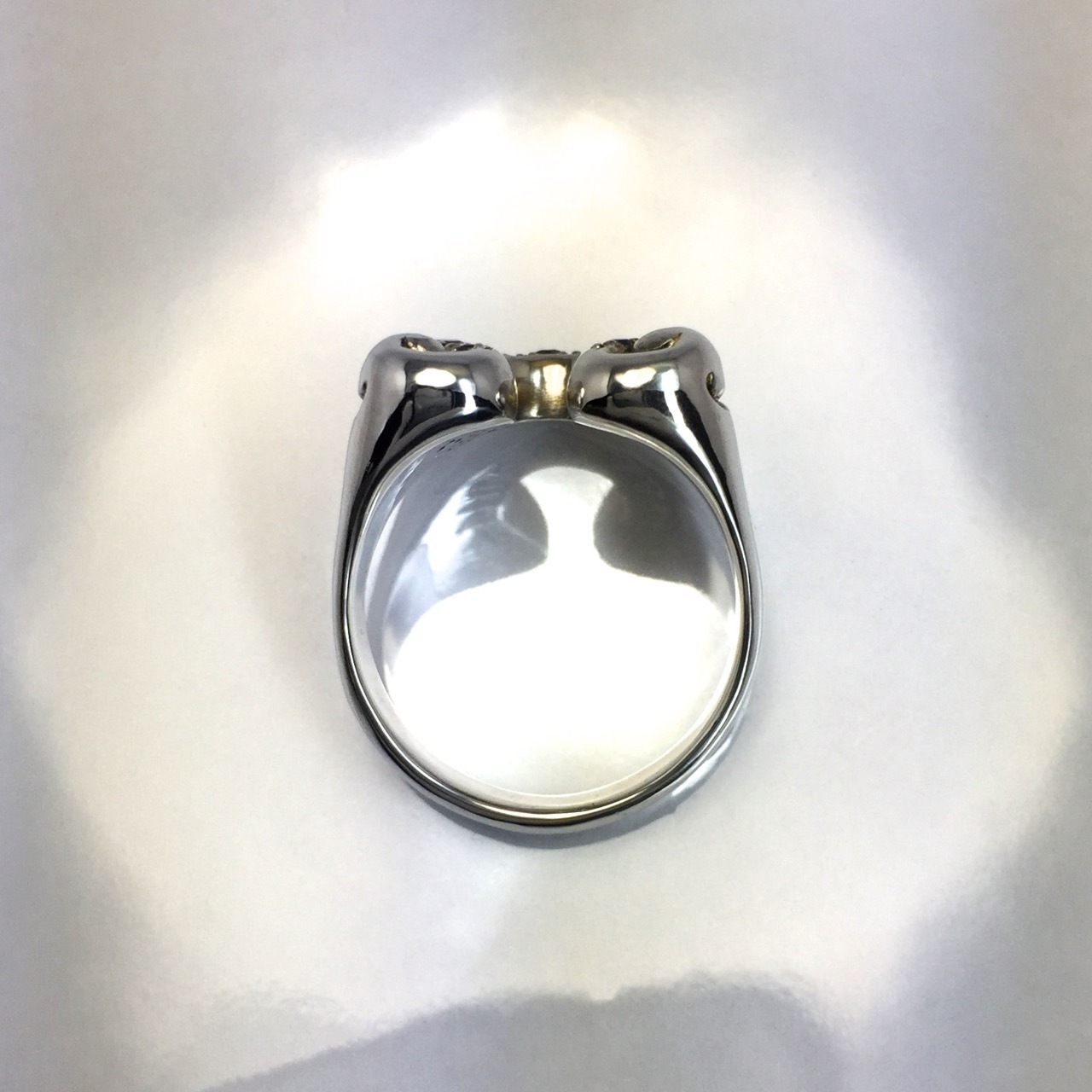 RHYTHMIC HORSESHOE RING with BLACK DIAMOND / リズミックホースシューリング・ブラックダイヤモンド