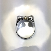 RHYTHMIC HORSESHOE RING with BLACK DIAMOND / リズミックホースシューリング・ブラックダイヤモンド