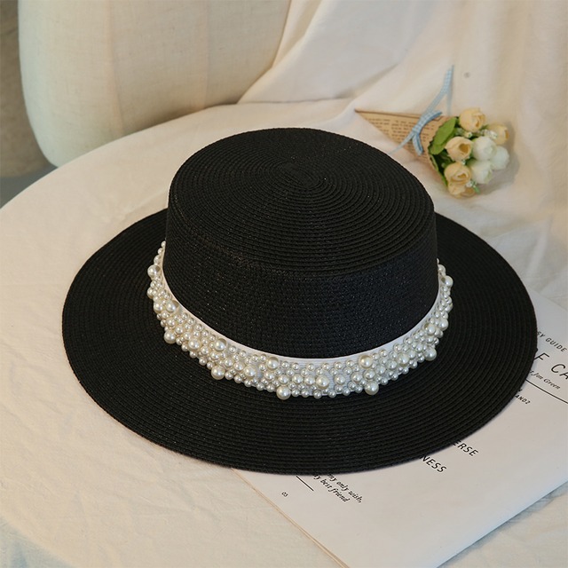 pearl straw color hat（８color）