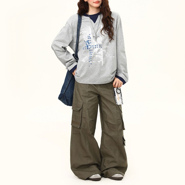 アートウイングスターロングスリーブTシャツ 1col   R02771