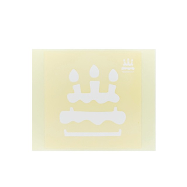 ［テンプレートシール］　　バースデーケーキ　（10枚入）
