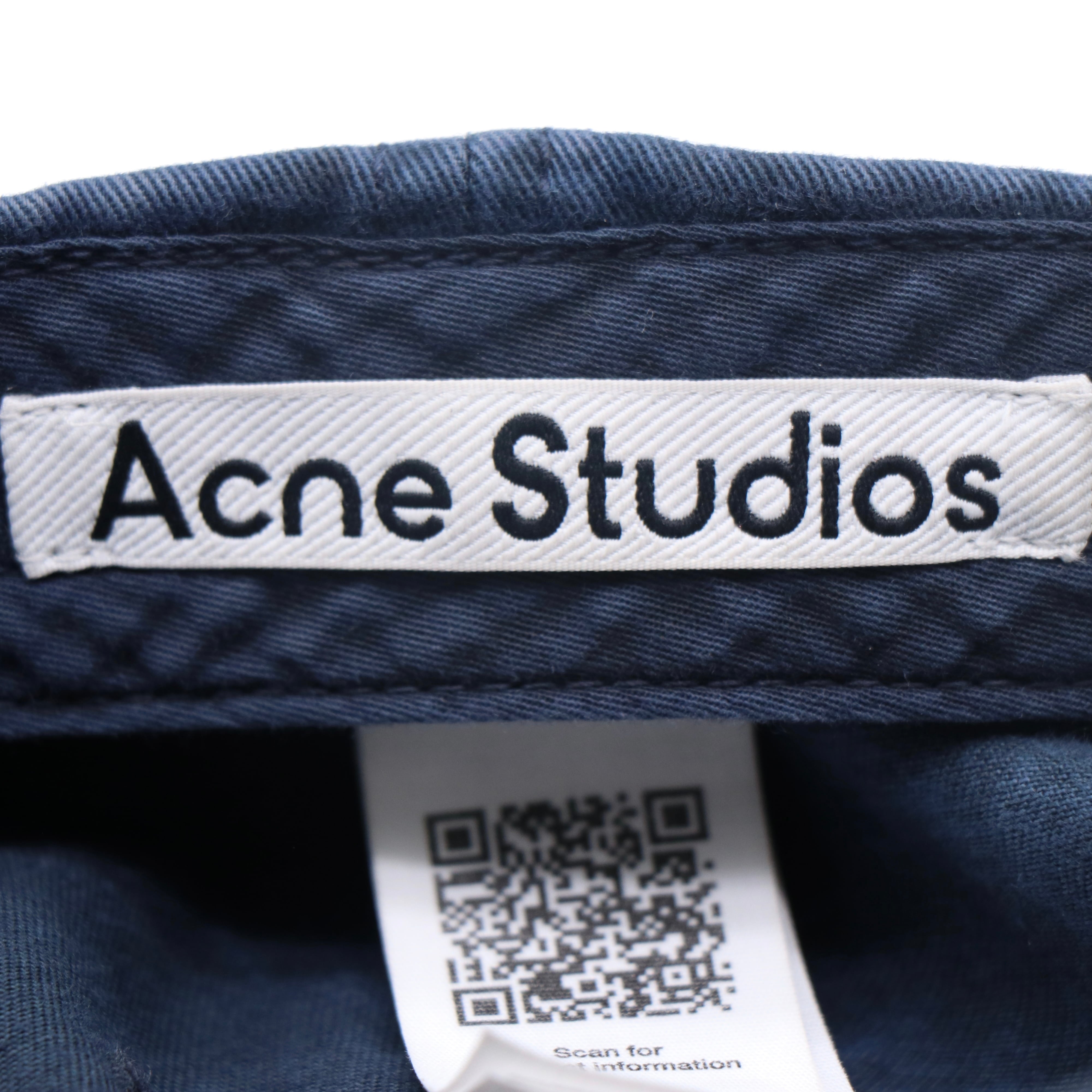 現行品】Acne Studios ロゴ キャップ コットン ブルー アクネ