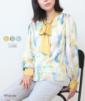 【新作入荷】ペイント風シースルートップス_a0082203006