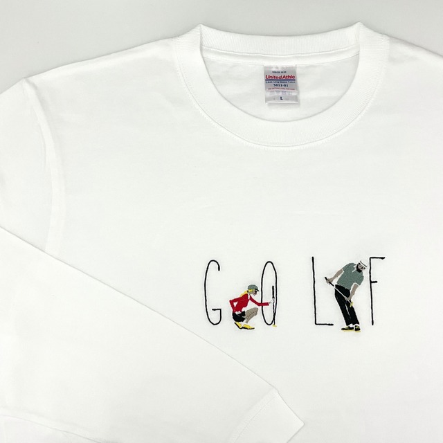 ◆M様オーダー品◆刺繍長袖Tシャツ【golf】T-320