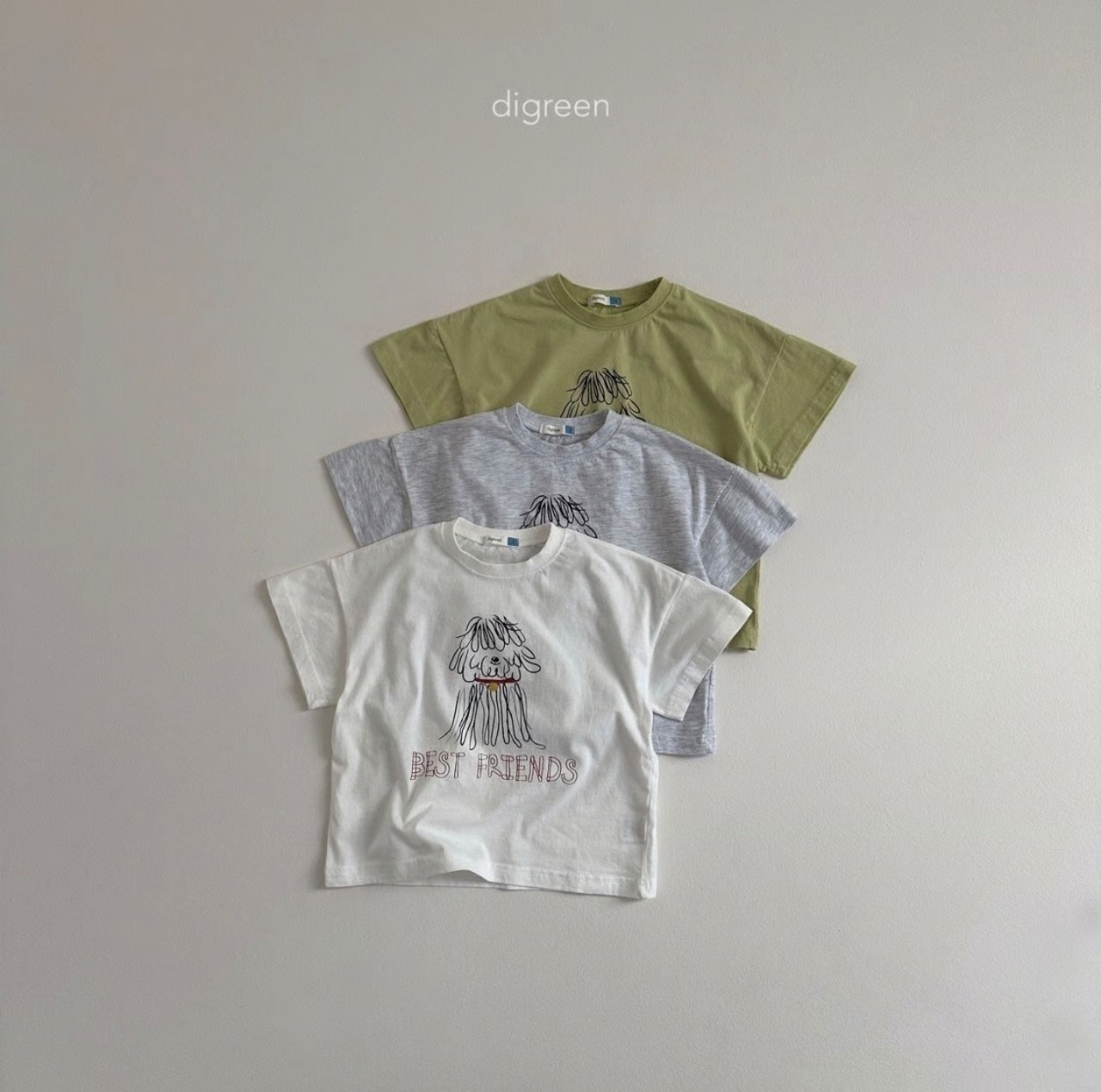 【Digreen ディグリーン】BEST FRIEND Tシャツ 85~120cm ホワイト 240516 - 9