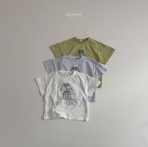 【Digreen ディグリーン】BEST FRIEND Tシャツ 85~120cm ホワイト 240516