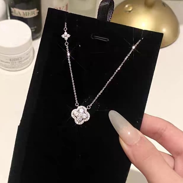 S925 clover silver necklace クローバーシルバーネックレス | Jewel Mii