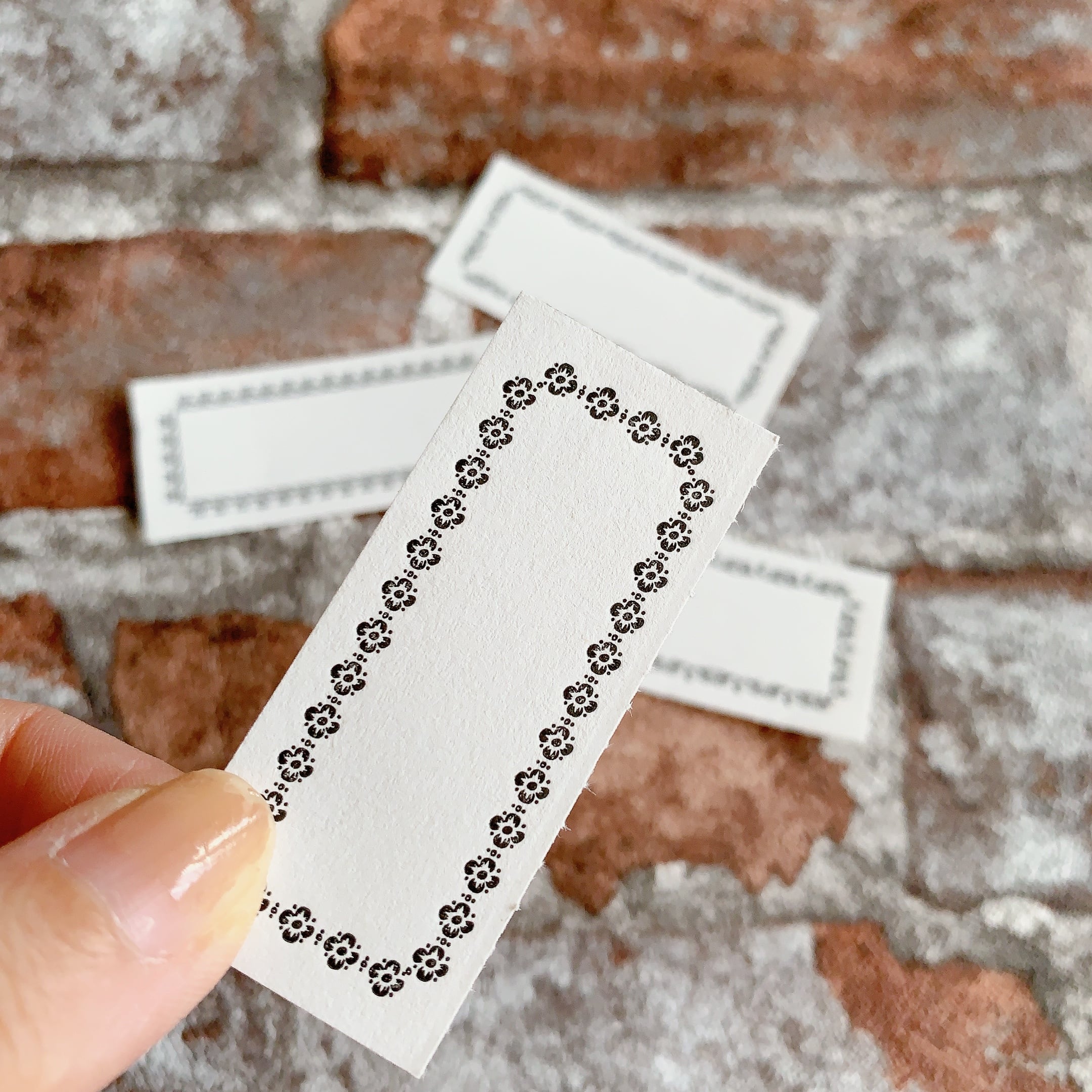 4 ornament label book【frame/Black・Bronze】活版印刷 ラベルブック