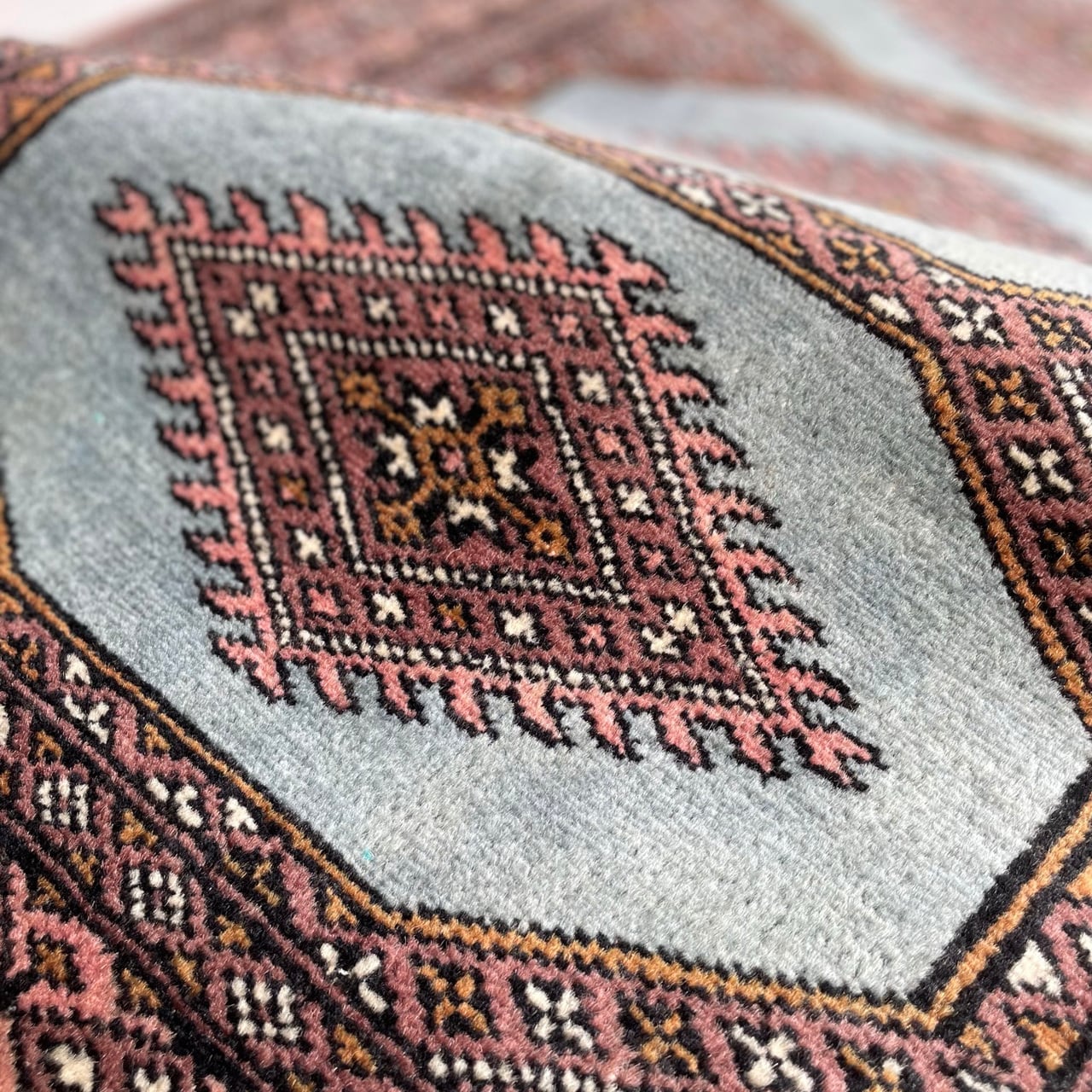 ヴィンテージラグ|スモールvintage rug small *くすみブルー ヴィンテージラグ|スモールvintage rug small *くすみブルー