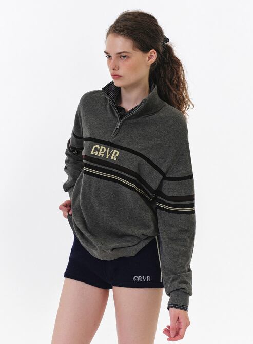 GROVE] GRVR KNIT HAIF ZIP-UP 正規品 韓国ブランド 韓国ファッション
