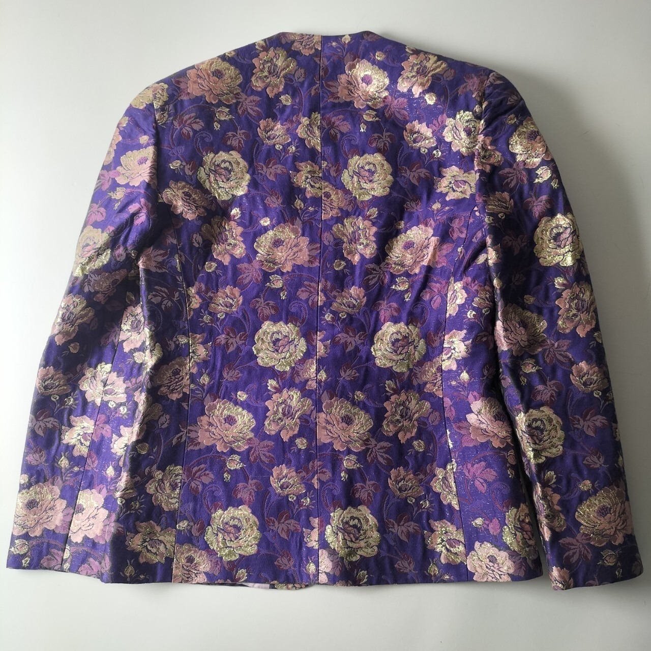 デッドストック イタリア製 Florio 花柄 シルク混 セットアップ ジャケット スカート