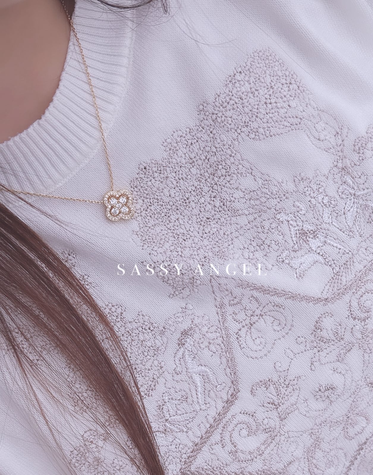 clover flower necklace [218] | SASSY ANGEL