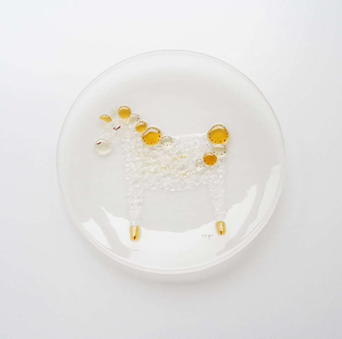 【あおの めぐみ】干支飾り皿「午」B