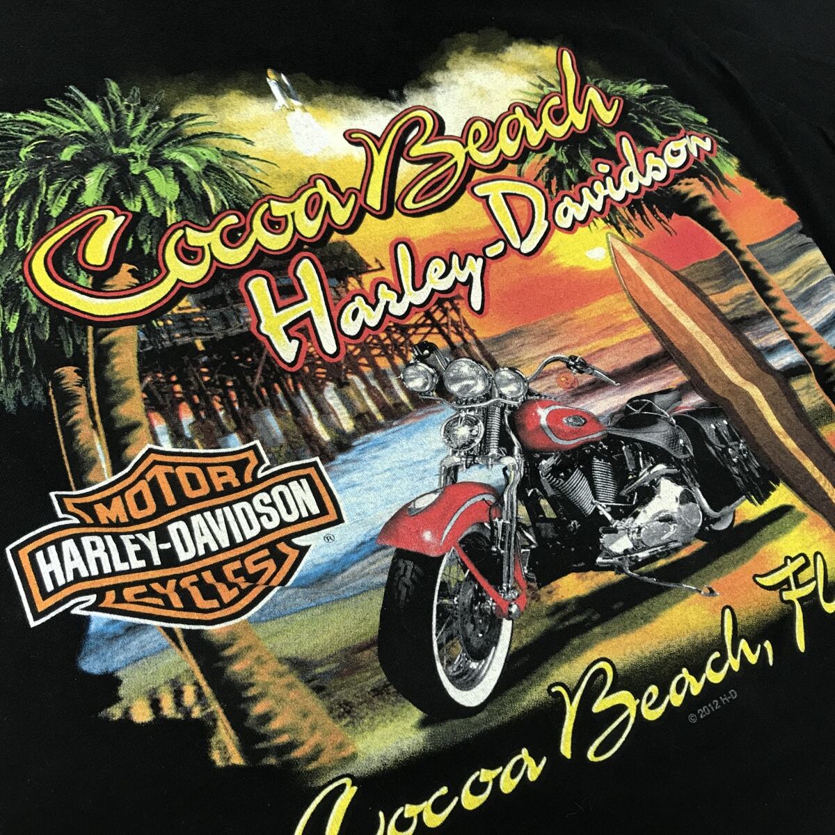 【新品】ハーレーダビッドソン 半袖Tシャツ 両面プリント ブラック XL バイク