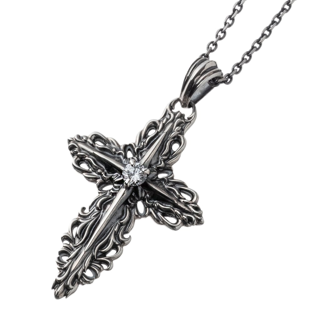 レイヤードクロスペンダント ACP0345 Layered cross pendant シルバー