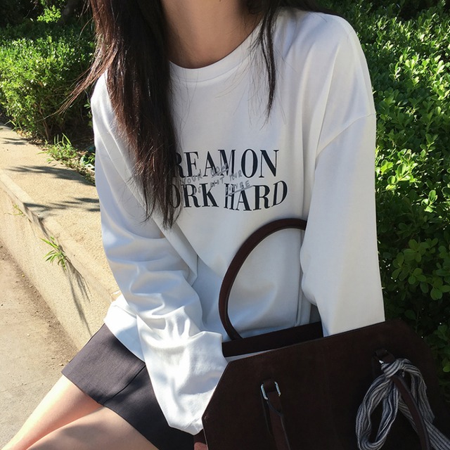 long sleeve logo t-shirt　J00176