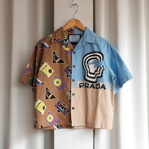 PRADA 20SS OPEN COLLAR SHIRT