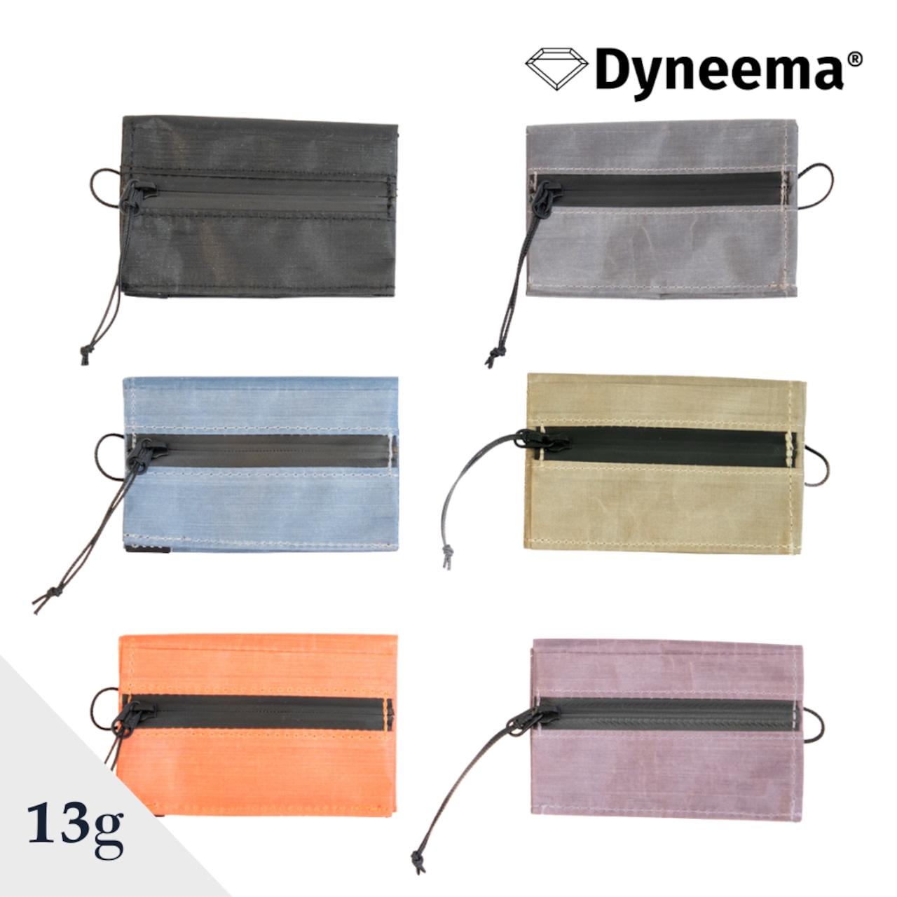 ダイニーマ製3つ折り軽量ウォレット（登山用/財布/ミニマリスト ）