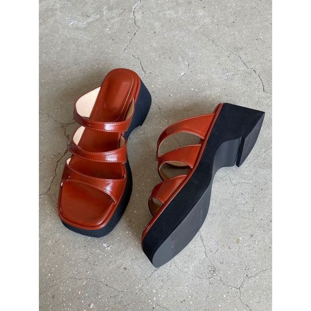 triple strap belt sandal   101411